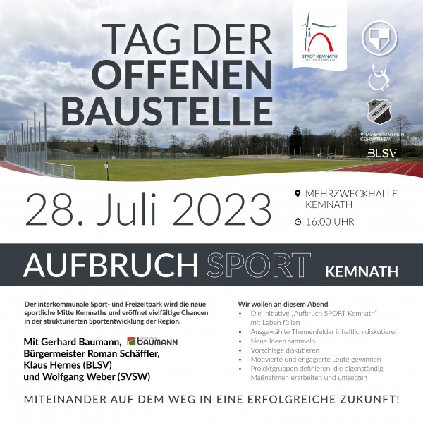 Aufbruch Sport Kemnath - Tag der offenen Baustelle